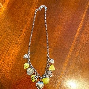 Paparazzi yellow hear necklace